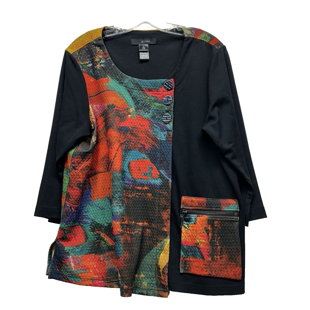 Ali Miles Women's PL Petite Large Polyester Blend Blouse Top Shirt (C6)